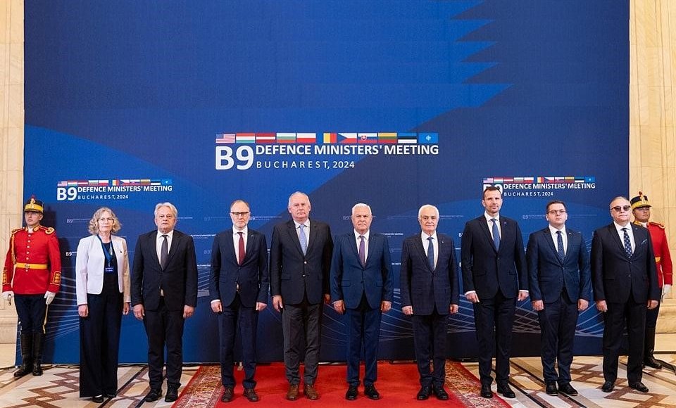 Ambasadorius Rumunijoje A. Žurauskas 2024 m. rugsėjo 18 d. dalyvavo Bukarešte vykusiame B9...